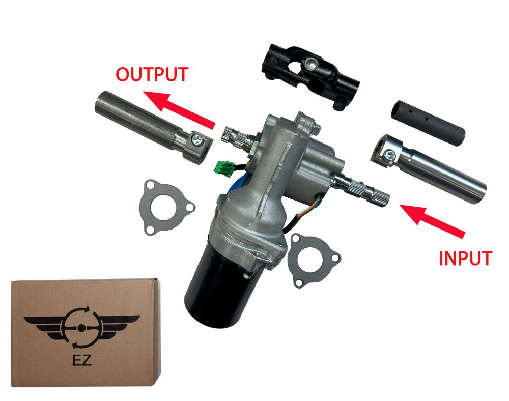 左向きのステアリングシャフト上部のモーター（LD-BL）